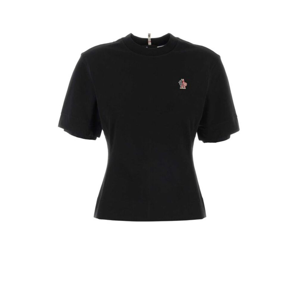 Moncler Grenoble Women Black Stretch Cotton T-Shirt